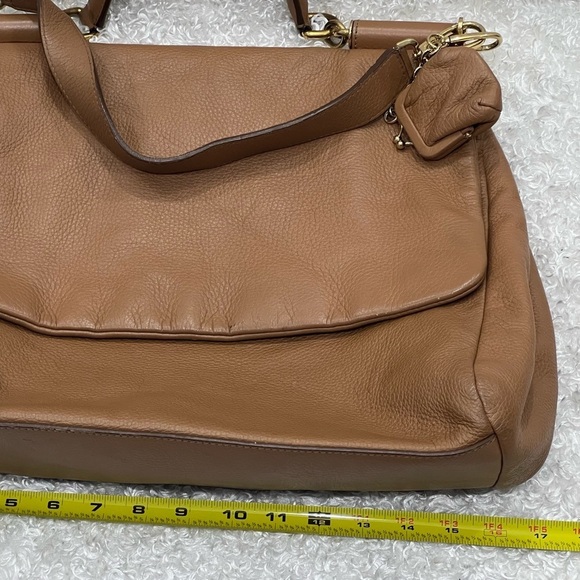 Dolce & Gabbana Miss Sicily Camel Brown Deerskin Leather Purse - Picture 11 of 15